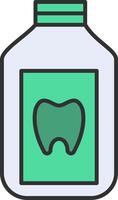 Mouthwash Line Filled Light Icon vector