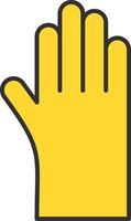 Cleaning Gloves Line Filled Light Icon vector