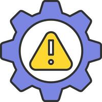 Risk Management Line Filled Light Icon vector