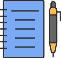 Notebook Line Filled Light Icon vector