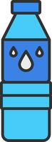 Water Bottle Line Filled Light Icon vector