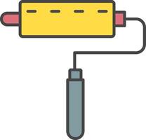 Lint Roller Line Filled Light Icon vector