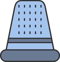 Thimble Line Filled Light Icon vector