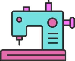 Sewing Machine Line Filled Light Icon vector