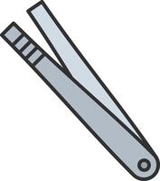 Tweezer Line Filled Light Icon vector