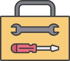 Tool Box Line Filled Light Icon vector