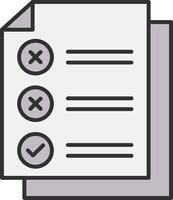 Check List Line Filled Light Icon vector
