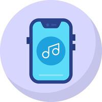 Music Glyph Flat Bubble Icon vector