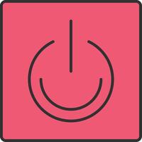 Turn On Line Filled Light Icon vector