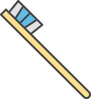 Toothbrush Line Filled Light Icon vector