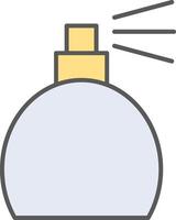 Perfume Bottle Line Filled Light Icon vector
