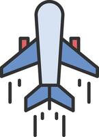 Air Transportation Line Filled Light Icon vector