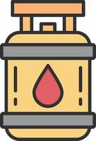 Propane Line Filled Light Icon vector