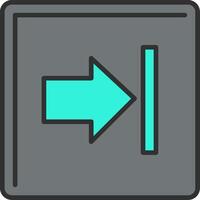 Right Arrow Line Filled Light Icon vector