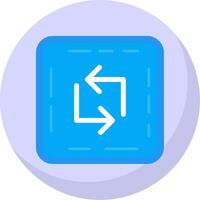 Loop Glyph Flat Bubble Icon vector