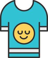 Shirt Design Line Filled Light Icon vector