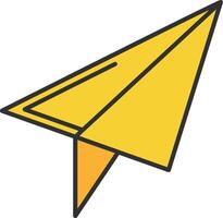Paper Plane Line Filled Light Icon vector