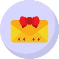 Letter Glyph Flat Bubble Icon vector