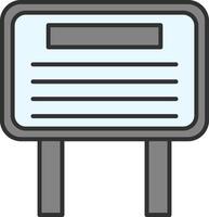 BillBoard Line Filled Light Icon vector