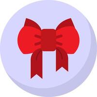 Ribbon Glyph Flat Bubble Icon vector