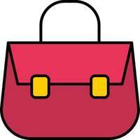 Shoulder Bag Line Filled Light Icon vector