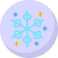 Winter Glyph Flat Bubble Icon vector