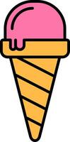 Ice Cream Line Filled Light Icon vector