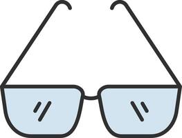 Glasses Line Filled Light Icon vector