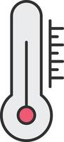 Thermometer Line Filled Light Icon vector