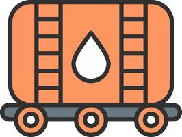 Oil Tank Line Filled Light Icon vector