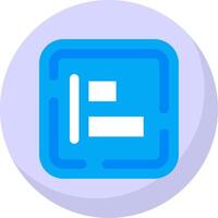 Right align Glyph Flat Bubble Icon vector