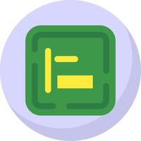 Left alignment Glyph Flat Bubble Icon vector