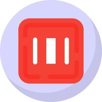 Center alignment Glyph Flat Bubble Icon vector