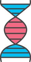 Dna Line Filled Light Icon vector