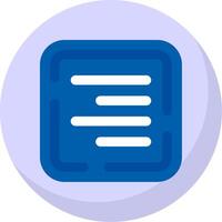 Right align Glyph Flat Bubble Icon vector