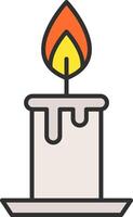 Burning Line Filled Light Icon vector