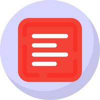 Left allignment Glyph Flat Bubble Icon vector