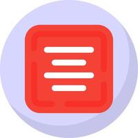 Center alignment Glyph Flat Bubble Icon vector