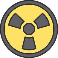 nuclear línea lleno ligero icono vector