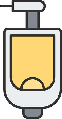 Urinal Line Filled Light Icon