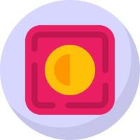 Brightness Glyph Flat Bubble Icon vector