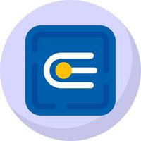 Endpoint Glyph Flat Bubble Icon vector