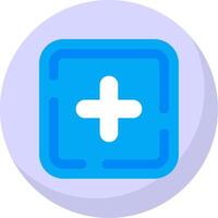 Add item Glyph Flat Bubble Icon vector