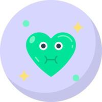 Sickness Glyph Flat Bubble Icon vector