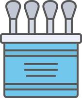Cotton Swab Line Filled Light Icon vector