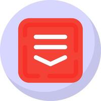 Drop down list Glyph Flat Bubble Icon vector