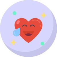 Sweat Glyph Flat Bubble Icon vector