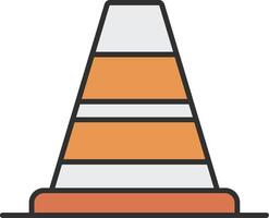 Cones Signal Line Filled Light Icon vector