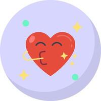 Congratulation Glyph Flat Bubble Icon vector