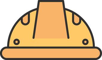 Construction Helmet Line Filled Light Icon vector